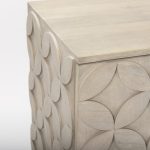 Excelsior 36.0L x 18.0W x 32.5H Light Brown Wood Gold Iron Base Accent Cabinet