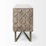 Excelsior I (72x18.3) Solid Wood Gold Metal Base 4 Cabinet Door SideBoard
