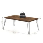Rustic Wooden Coffee Table with Durable Metal Legs