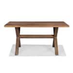 Rustic Solid Wood Farmhouse Walnut Trestle Dining Table 7 Rustic Solid Wood Farmhouse Walnut Trestle Dining Table