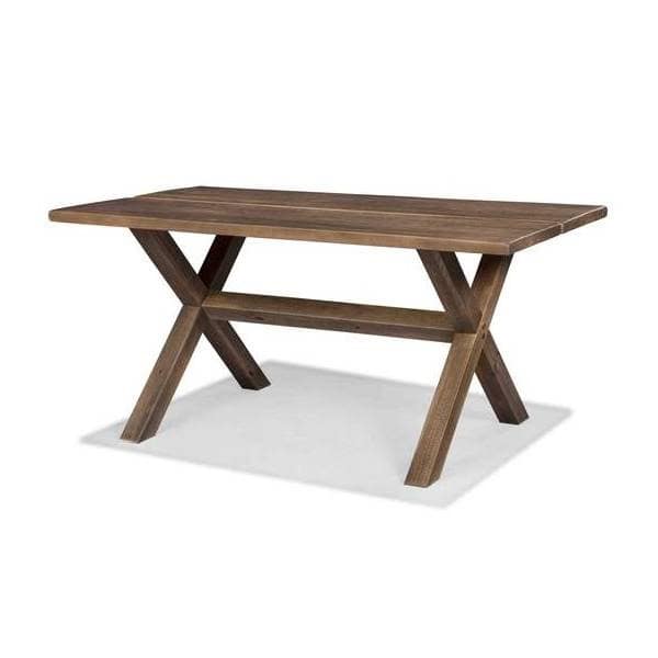 Rustic Solid Wood Farmhouse Walnut Trestle Dining Table 4 Rustic Solid Wood Farmhouse Walnut Trestle Dining Table - Image 4