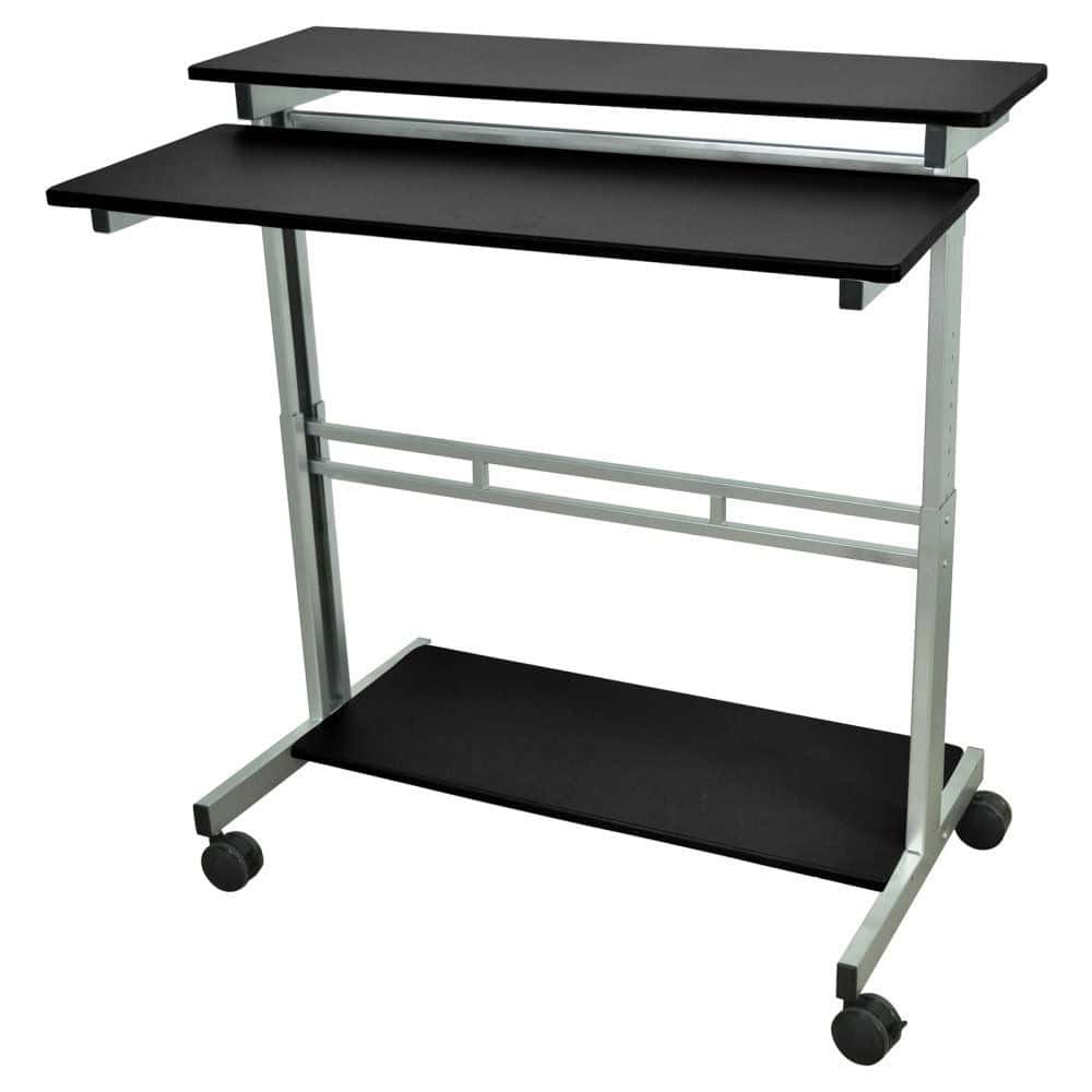 Mobile Adjustable 40-Inch Stand Up Desk with Locking Casters 1 Mobile Adjustable 40-Inch Stand Up Desk with Locking Casters