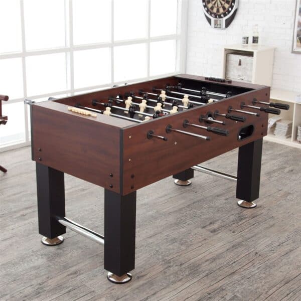 55-Inch Foosball Table with 4 Soccer Balls for Game Nights