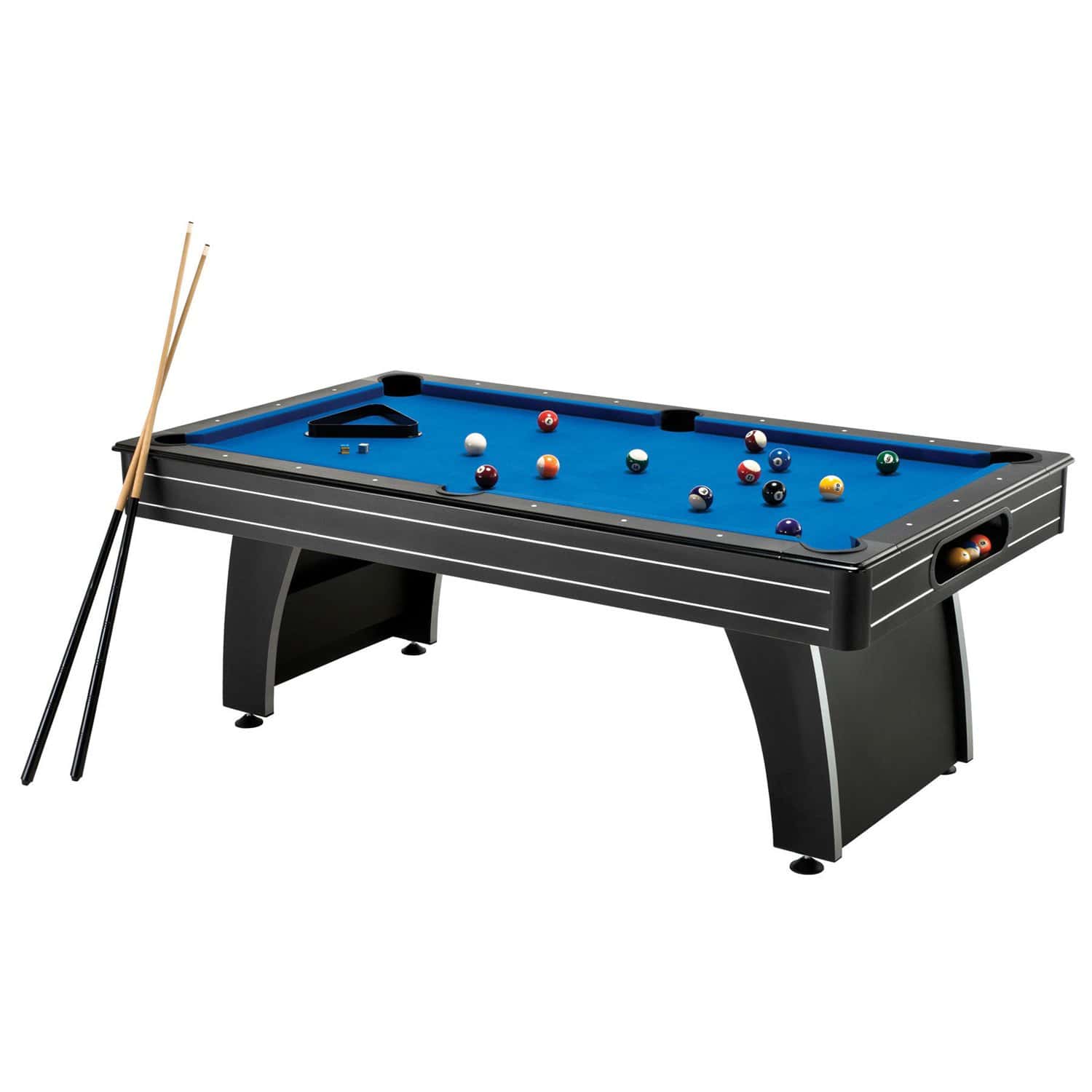 7 Ft Blue Pool Table with Cues and Billiard Balls 1 7 Ft Blue Pool Table with Cues and Billiard Balls