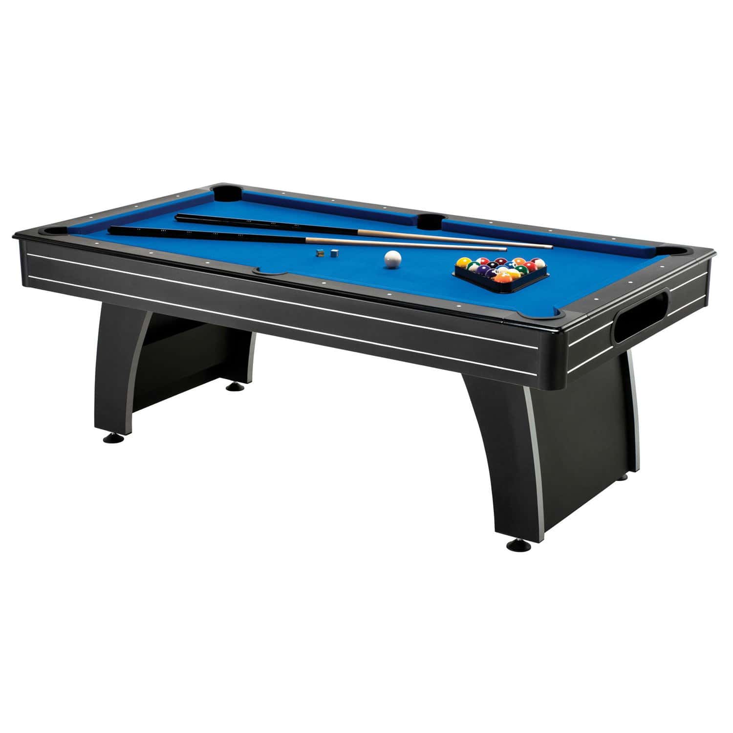 7 Ft Blue Pool Table with Cues and Billiard Balls 2 7 Ft Blue Pool Table with Cues and Billiard Balls - Image 2