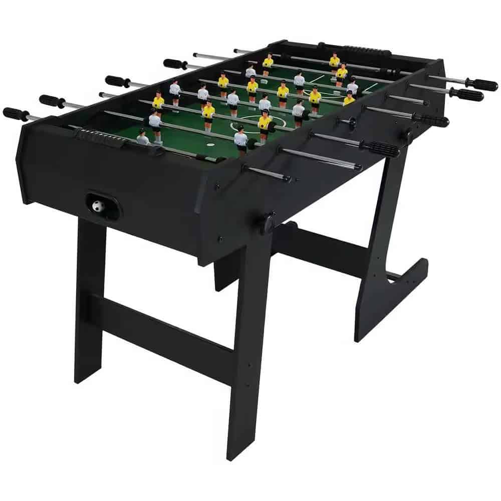 Black Foldable Space Saving 48-Inch Foosball Table with Accessories 1 Black Foldable Space Saving 48-Inch Foosball Table with Accessories