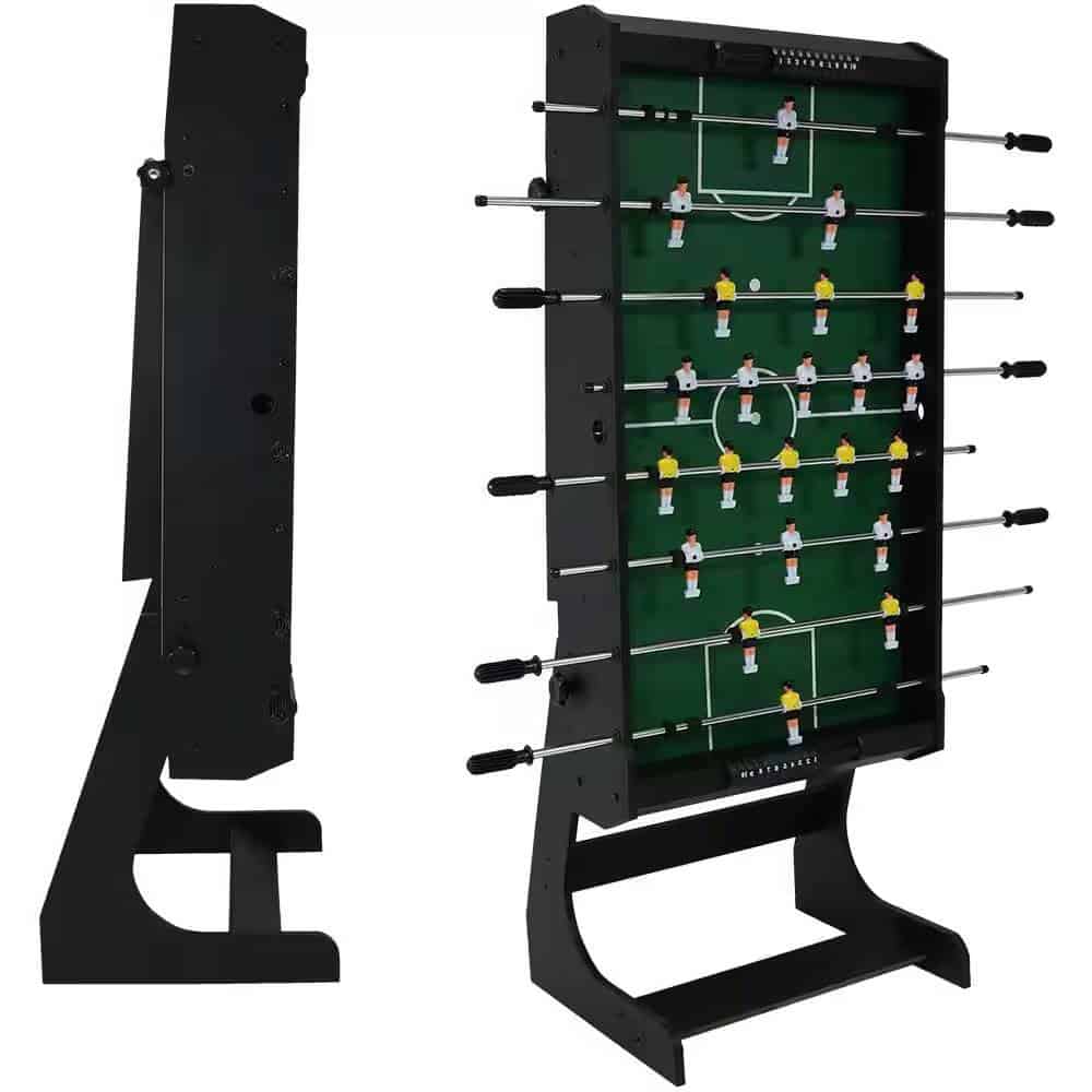 Black Foldable Space Saving 48-Inch Foosball Table with Accessories 2 Black Foldable Space Saving 48-Inch Foosball Table with Accessories - Image 2