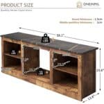 Modern Marble-Style 58-Inch TV Stand with Open Storage