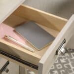 Farmhouse Oak Executive Desk with Storage and Filing Cabinets 10 Farmhouse Oak Executive Desk with Storage and Filing Cabinets