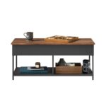 Lift-Top Coffee Table with Hidden Storage and Lower Shelf 8 Lift-Top Coffee Table with Hidden Storage and Lower Shelf
