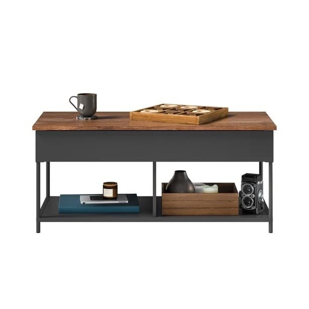 Lift-Top Coffee Table with Hidden Storage and Lower Shelf 3 Lift-Top Coffee Table with Hidden Storage and Lower Shelf - Image 3
