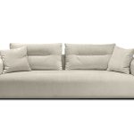 FILO Cream Ultrasuede 3-Seater Sofa