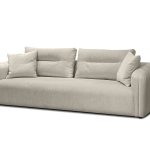 FILO Cream Ultrasuede 3-Seater Sofa