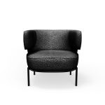 FINN Licorice Boucle Lounge Chair Black Powder Coated Base 7 FINN Licorice Boucle Lounge Chair Black Powder Coated Base