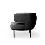 FINN Licorice Boucle Lounge Chair Black Powder Coated Base 8 FINN Licorice Boucle Lounge Chair Black Powder Coated Base