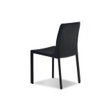 FLEUR Black Leather Dining Chair Set 6 FLEUR Black Leather Dining Chair Set