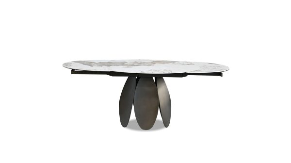 FORMA Magellano Ceramic Top Round Extension Dining Table 3 2