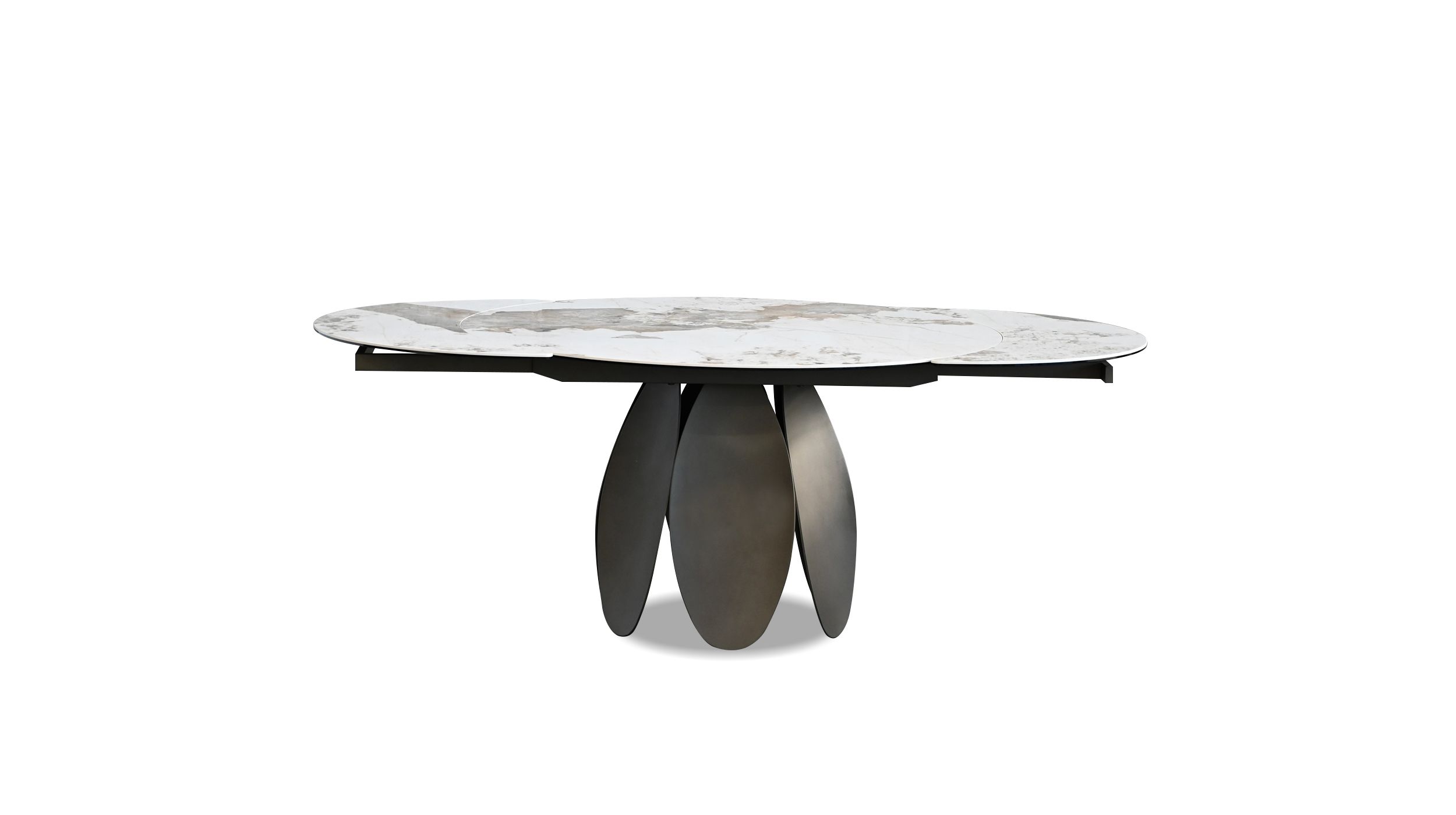 FORMA Magellano Ceramic Top Round Extension Dining Table 4 FORMA Magellano Ceramic Top Round Extension Dining Table - Image 4