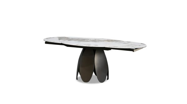 FORMA Magellano Ceramic Top Round Extension Dining Table 7