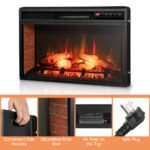 26 Inch Infrared Electric Fireplace Insert with Remote Control