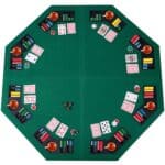 48 Inch Folding Octagon Poker Table Top with Carry Case