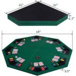 48 Inch Folding Octagon Poker Table Top with Carry Case