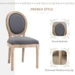 Vintage Upholstered Armless Dining Chairs Curved Back Grey Wash (Set of 2) 7 Vintage Upholstered Armless Dining Chairs Curved Back Grey Wash (Set of 2)
