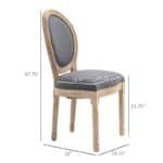 Vintage Upholstered Armless Dining Chairs Curved Back Grey Wash (Set of 2) 8 Vintage Upholstered Armless Dining Chairs Curved Back Grey Wash (Set of 2)