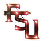 FSU Logo Lighted Recycled Metal Sign 6 FSU Logo Lighted Recycled Metal Sign