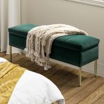 Fabio Green Velvet Tufted Nailhead Trim Flip Top Storage Bench 6 Fabio Green Velvet Tufted Nailhead Trim Flip Top Storage Bench