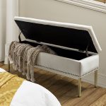 Fabio Ivory Velvet Tufted Flip Top Storage Bench 8 Fabio Ivory Velvet Tufted Flip Top Storage Bench