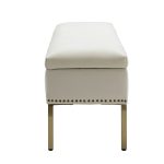 Fabio Ivory Velvet Tufted Flip Top Storage Bench 9 Fabio Ivory Velvet Tufted Flip Top Storage Bench