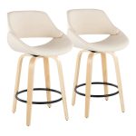 Fabrico 26-Inch Cream Contemporary Swivel Counter Stools (Set of 2) 13 Fabrico 26-Inch Cream Contemporary Swivel Counter Stools (Set of 2)