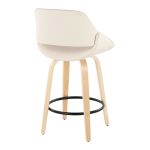 Fabrico 26-Inch Cream Contemporary Swivel Counter Stools (Set of 2) 16 Fabrico 26-Inch Cream Contemporary Swivel Counter Stools (Set of 2)