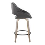 Fabrico 26-Inch Grey Faux Leather Mid-Century Modern Counter Stools (Set of 2) 14 Fabrico 26-Inch Grey Faux Leather Mid-Century Modern Counter Stools (Set of 2)