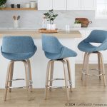 Fabrico 26-Inch Light Grey Blue Noise Contemporary Counter Stools (Set of 2) 11 Fabrico 26-Inch Light Grey Blue Noise Contemporary Counter Stools (Set of 2)