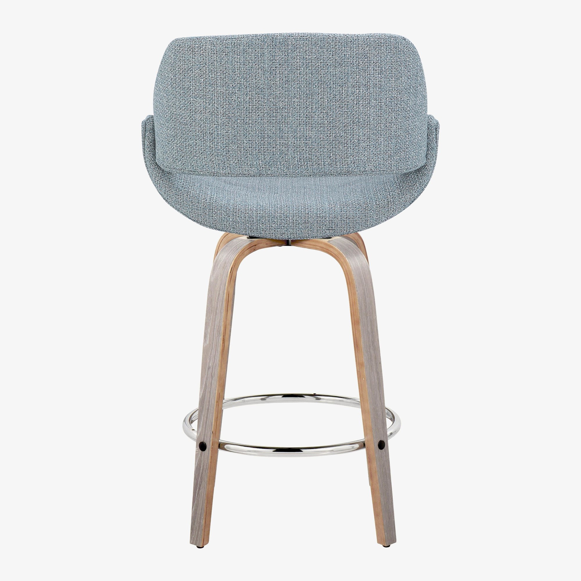 Fabrico 26-Inch Light Grey Blue Noise Contemporary Counter Stools (Set of 2) 7 Fabrico 26-Inch Light Grey Blue Noise Contemporary Counter Stools (Set of 2) - Image 7