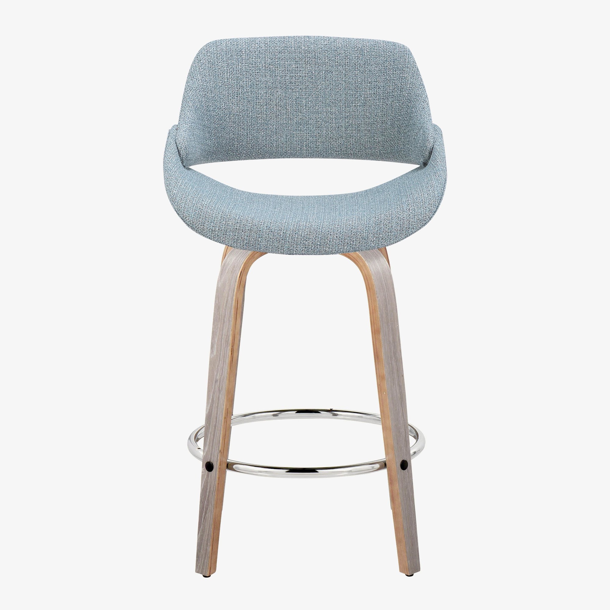 Fabrico 26-Inch Light Grey Blue Noise Contemporary Counter Stools (Set of 2) 8 Fabrico 26-Inch Light Grey Blue Noise Contemporary Counter Stools (Set of 2) - Image 8
