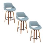 Fabrico 26 Mid-Century Modern Blue Counter Stool (Set of 3) 16 Fabrico 26 Mid-Century Modern Blue Counter Stool (Set of 3)
