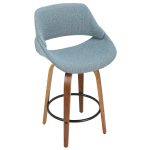 Fabrico 26 Mid-Century Modern Blue Counter Stool (Set of 3) 22 Fabrico 26 Mid-Century Modern Blue Counter Stool (Set of 3)
