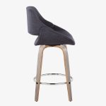 Fabrico 26 Mid-Century Modern Swivel Counter Stools Grey (Set of 2) 14 Fabrico 26 Mid-Century Modern Swivel Counter Stools Grey (Set of 2)