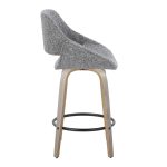 Fabrico 26" Mid-Century Modern Swivel Counter Stools Grey (Set of 2) (Set of 2) 14 Fabrico 26" Mid-Century Modern Swivel Counter Stools Grey (Set of 2) (Set of 2)