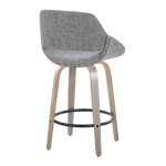 Fabrico 26" Mid-Century Modern Swivel Counter Stools Grey (Set of 2) (Set of 2) 15 Fabrico 26" Mid-Century Modern Swivel Counter Stools Grey (Set of 2) (Set of 2)