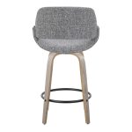 Fabrico 26" Mid-Century Modern Swivel Counter Stools Grey (Set of 2) (Set of 2) 16 Fabrico 26" Mid-Century Modern Swivel Counter Stools Grey (Set of 2) (Set of 2)