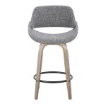 Fabrico 26" Mid-Century Modern Swivel Counter Stools Grey (Set of 2) (Set of 2) 17 Fabrico 26" Mid-Century Modern Swivel Counter Stools Grey (Set of 2) (Set of 2)