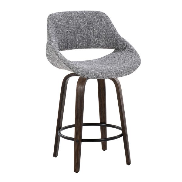 Fabrico 26in Mid Century Modern Swivel Counter Stools Set of 2 Set of 2 3
