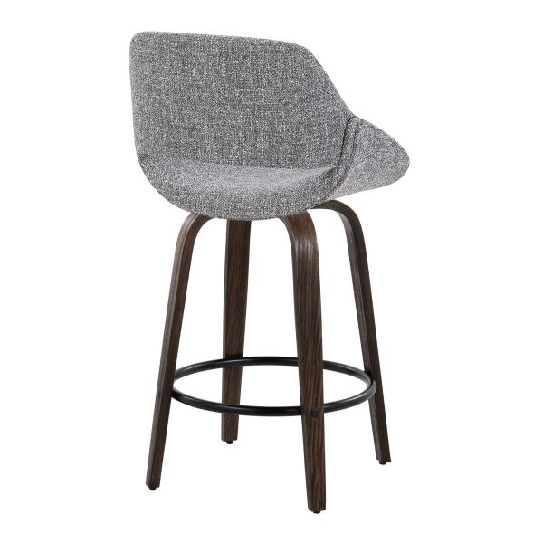 Fabrico 26in Mid Century Modern Swivel Counter Stools Set of 2 Set of 2 5