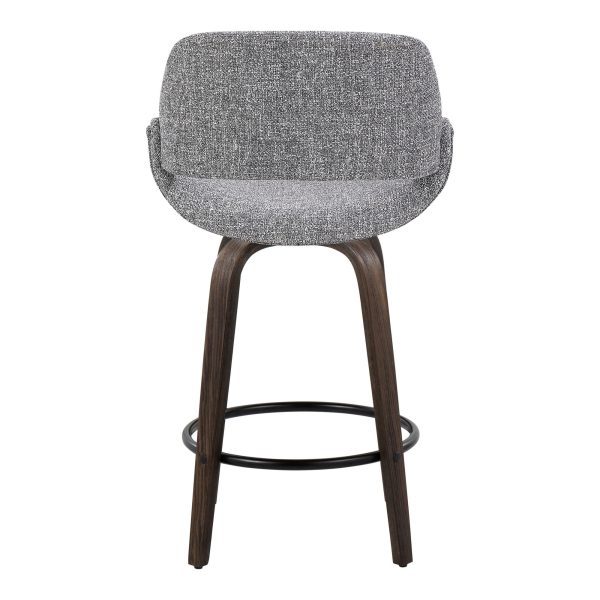 Fabrico 26in Mid Century Modern Swivel Counter Stools Set of 2 Set of 2 6