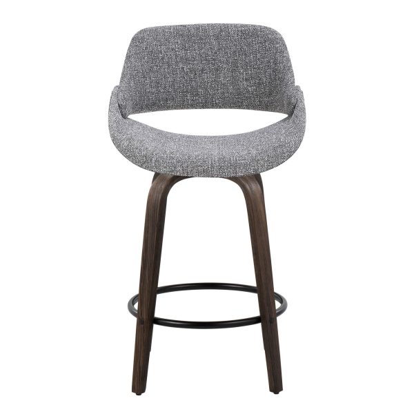 Fabrico 26in Mid Century Modern Swivel Counter Stools Set of 2 Set of 2 7