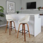 Fabrico 30" Mid-Century Barstool with Swivel in Walnut (Set of 2) (Set of 2) 11 Fabrico 30" Mid-Century Barstool with Swivel in Walnut (Set of 2) (Set of 2)
